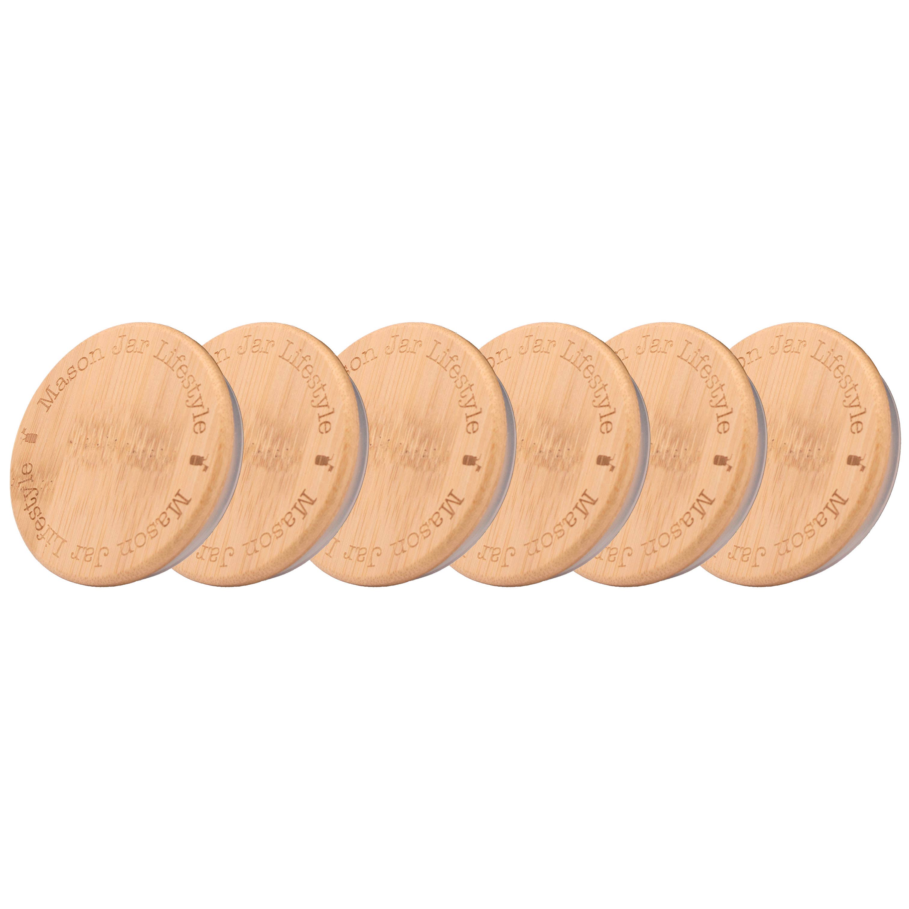 Mason Jar Lifestyle - Vente Boîtes de conservation - Bouchons de rangement en bambou pour bocaux Mason0