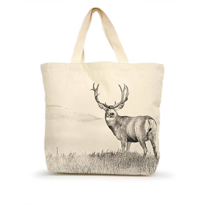 American Woodland Collective Deer Large Tote for wholesale by Eric & Christopher