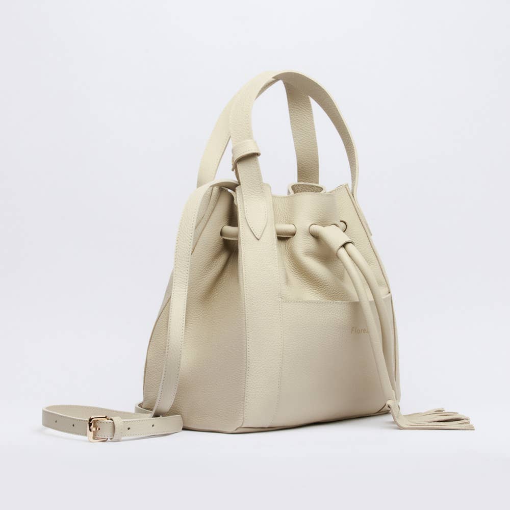 MESCH - Wholesale Top Handle Bag - Women's - Harper Bucket Bag Ivory1