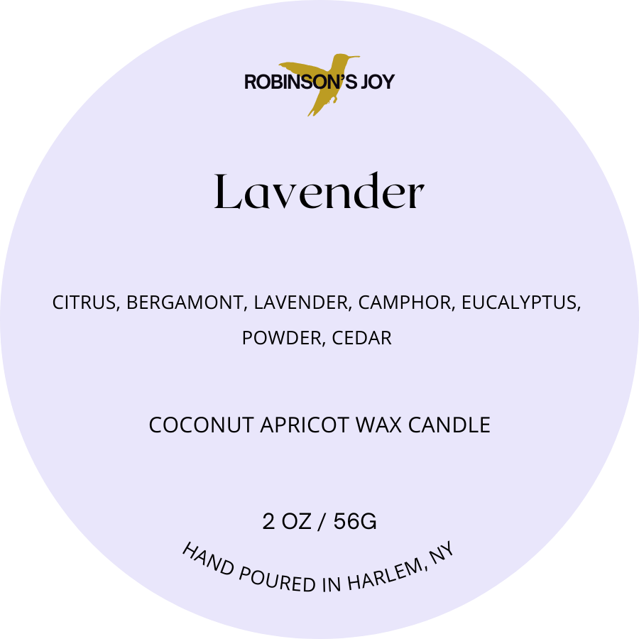 ROBINSON'S JOY - Wholesale Travel Candles - Lavender 2oz Travel Candle - Spring 20262