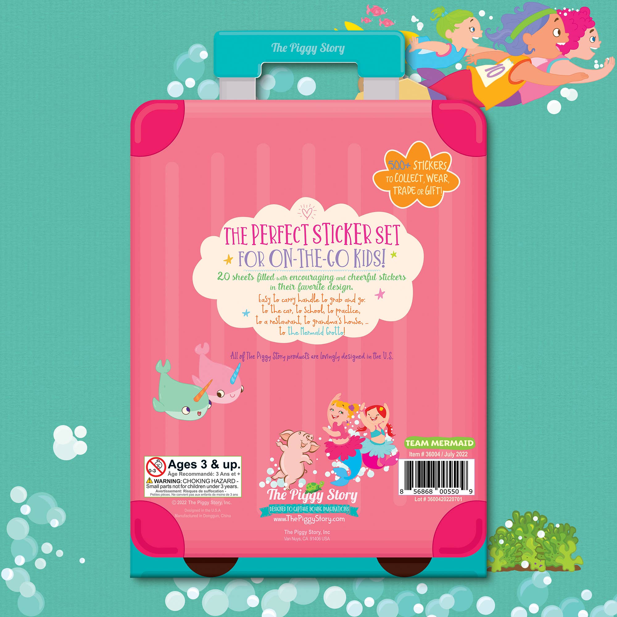 The Piggy Story - Wholesale Sticker - Kinderen en baby - 500+ stickers On-the-go Team Zeemeermin3