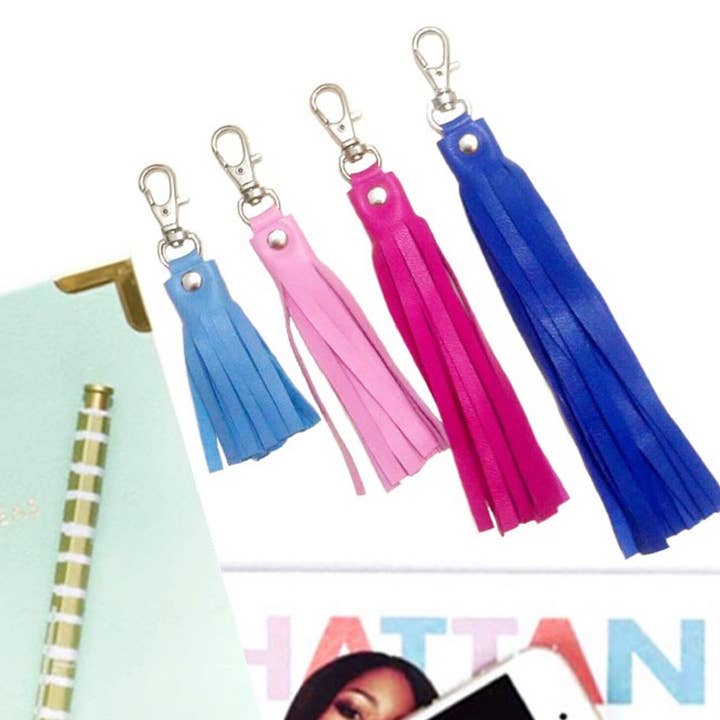Leather Tassel Key Chain | Bag Tassel for wholesale by Bambina di Cioccolato