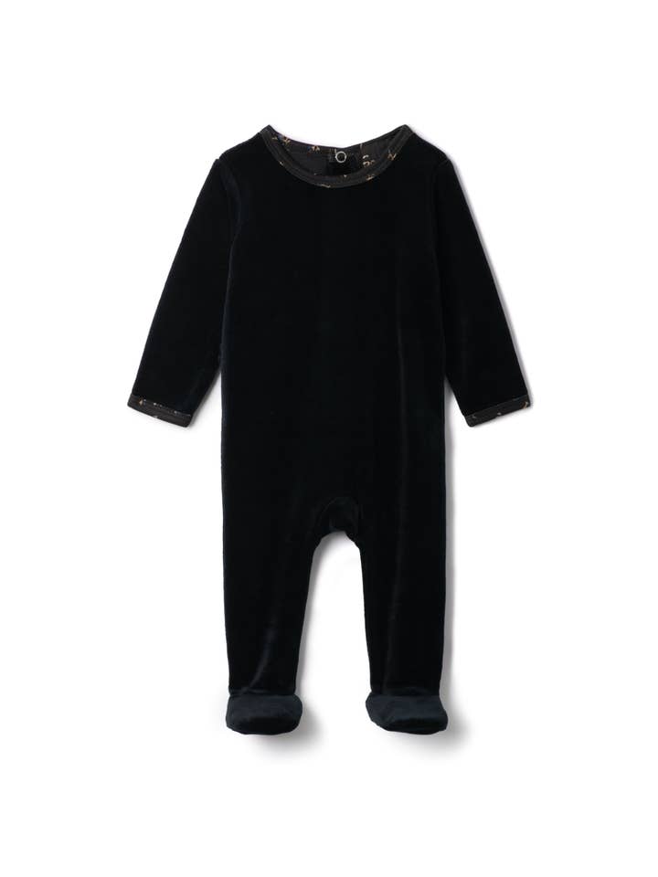 Velours bedruckter Strampler für den Großhandel von Hush.Shop