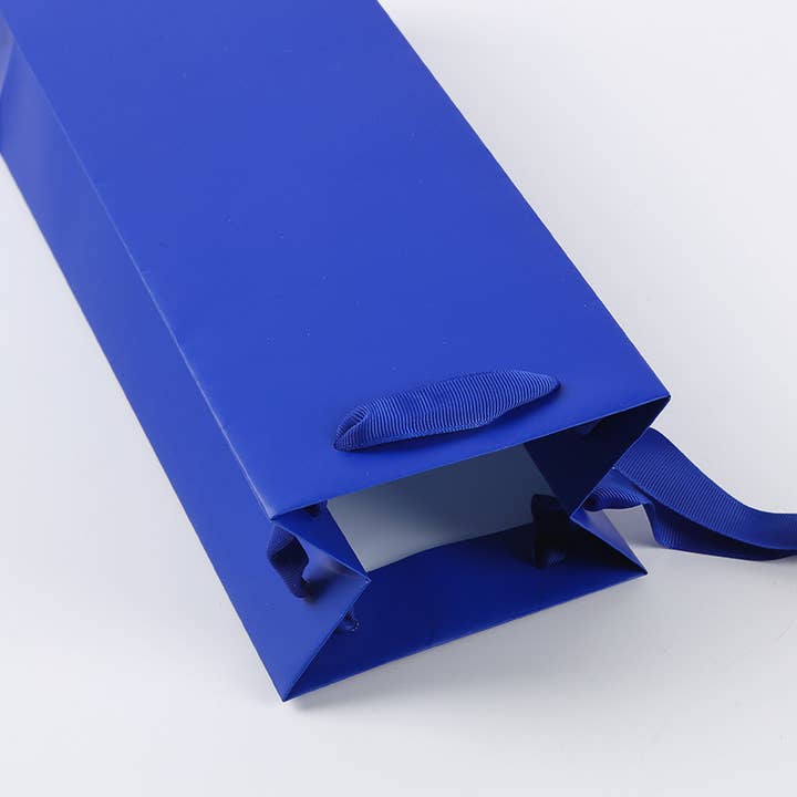 ByHome - Wholesale Gift bag - 12pcs, 5"x4"x14.4" gold & blue wine bottle gift bag 1