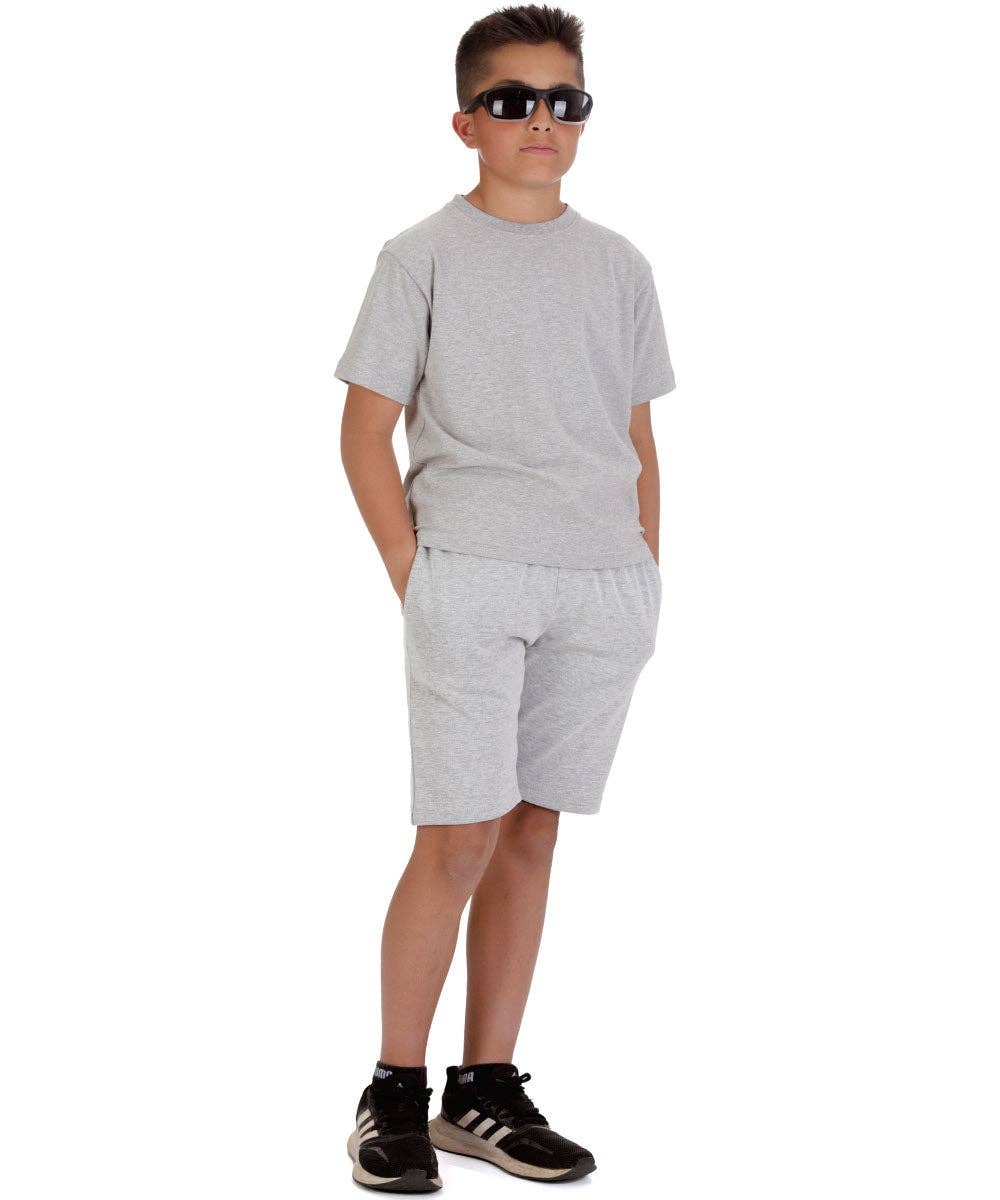 Oxford Grå Kids Oxford Grå T-shirt og shorts sæt for engroshandel på Faire1