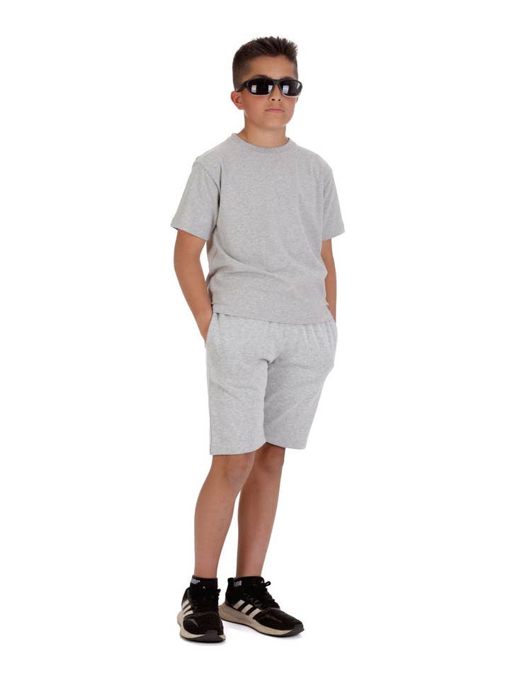 Oxford Grå Kids Oxford Grå T-shirt og shorts sæt for engroshandel på Faire1