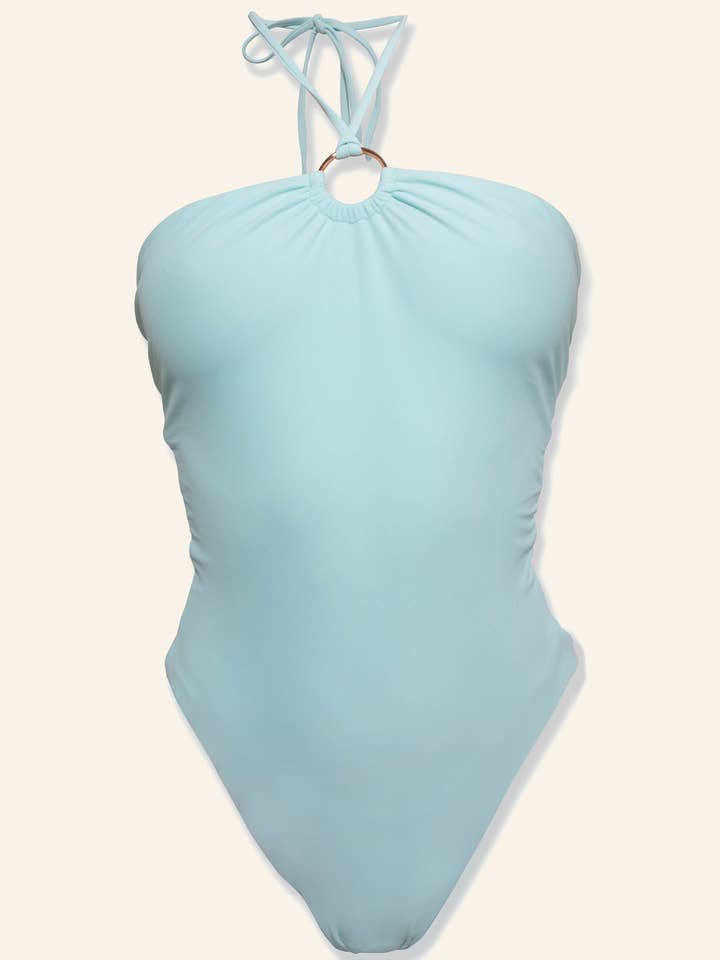 Ophelia One Piece Swimsuit / baby blue for wholesale by Beach Bum Club