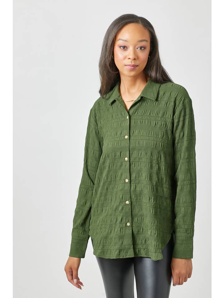 Mystree - Wholesale Button Down Shirt - Women's - 60209 Textured Button Down Shirt20