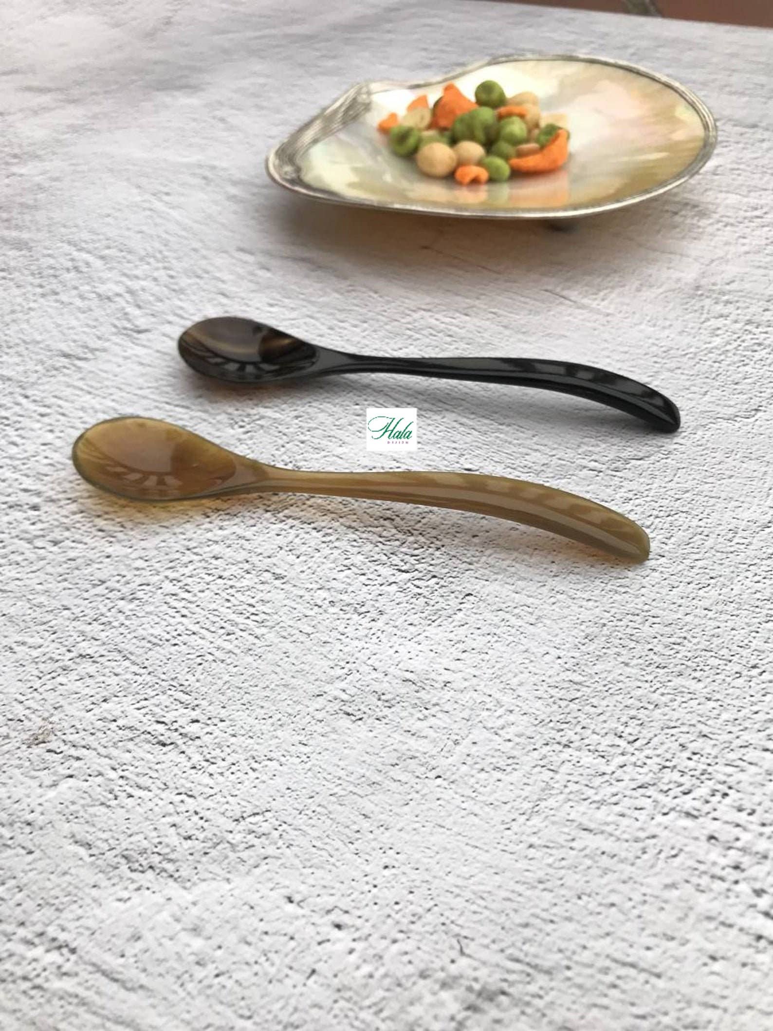 Hala Design – wholesale Bordssked (Bestick) – Personlig Horn Egg Spoon1