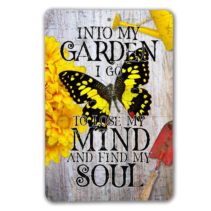 Butterfly Garden Sign for wholesale by Real Cool Stickers & Stuff