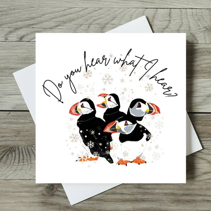 Puffins - Do you hear what I hear? for wholesale by THTDesignCo.