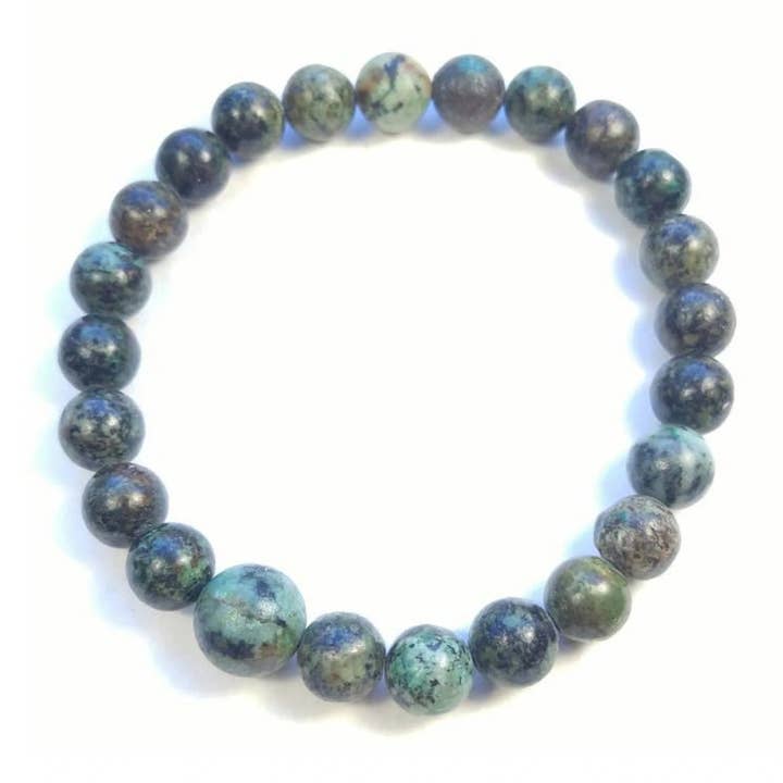 African Turquoise Beaded Bracelet 6mm - Average Wrist for wholesale by Namu Baru Inc.
