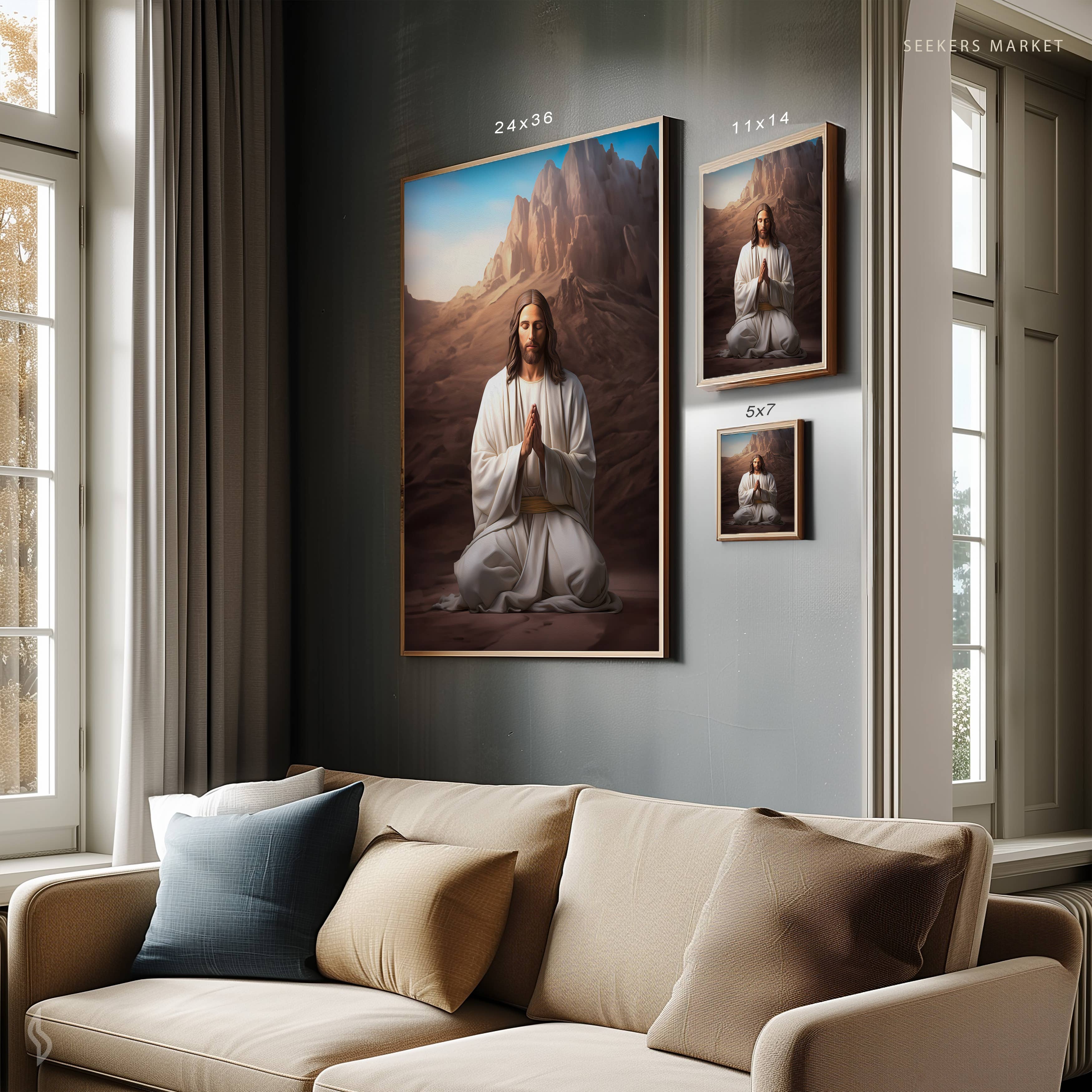 Spiritual Art Supply - Wholesale Art Print - Jesus Prayer Art Print, P-RCJ28 Poster All Sizes7