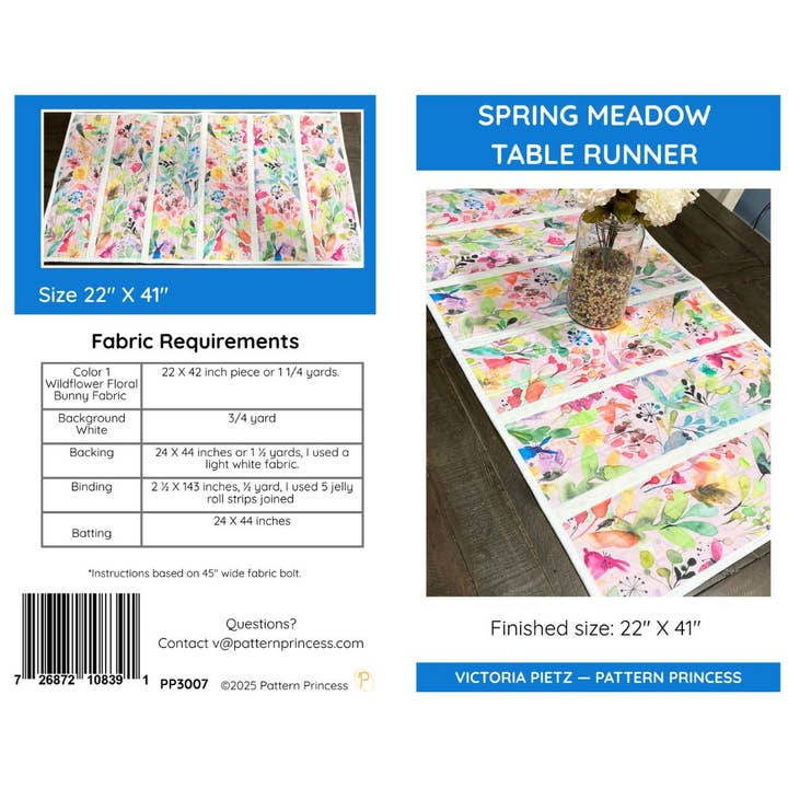 Pattern Princess - Wholesale Table Runner - Spring Meadow Beginner Table Runner1