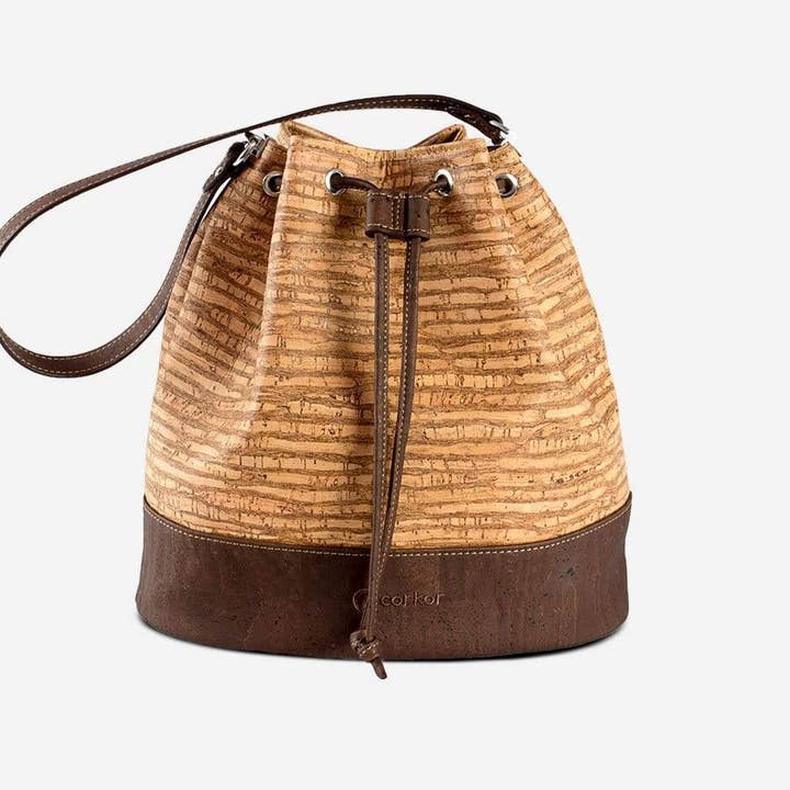 Bucket Style Bag for Women Cork for wholesale by Corkor