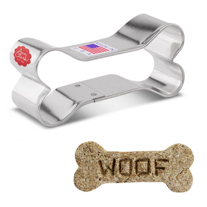 Dog Bone Cookie Cutter, 3 1/8". (Bag of 1 Dozen) for wholesale by Ann Clark
