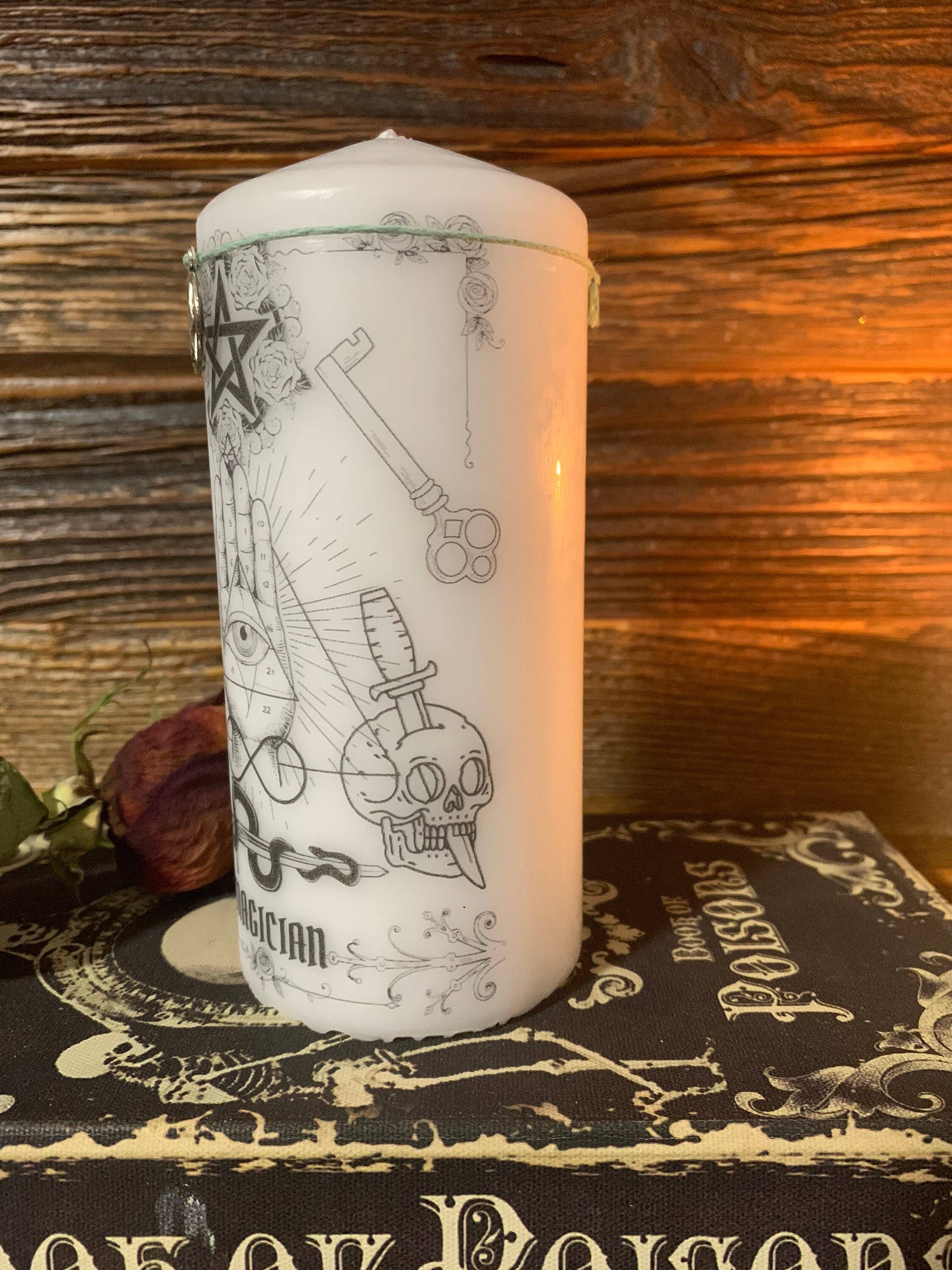 Krimson Canvas - Vente Bougie votive - Bougie décorative pour cartes de tarot The Magician2