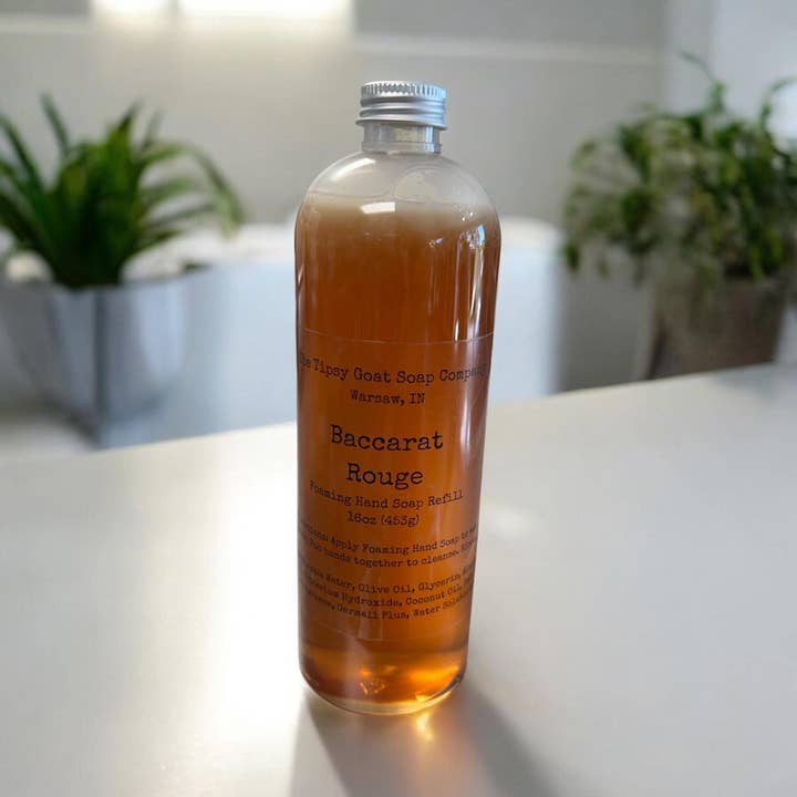 Baccarat Rouge Foaming Hand Soap Refill for wholesale by The Tipsy Goat Soap Company