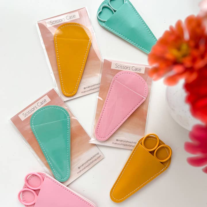 Matryoshka Doll Shop - Wholesale Embroidery/Cross Stitch Supplies - Scissors sheaths, small scissors case, leather sleeve9