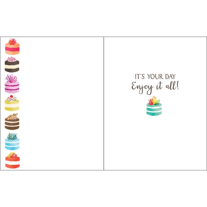 GINA B DESIGNS - Wholesale Birthday Card - Birthday Greeting Card - Little Cakes1