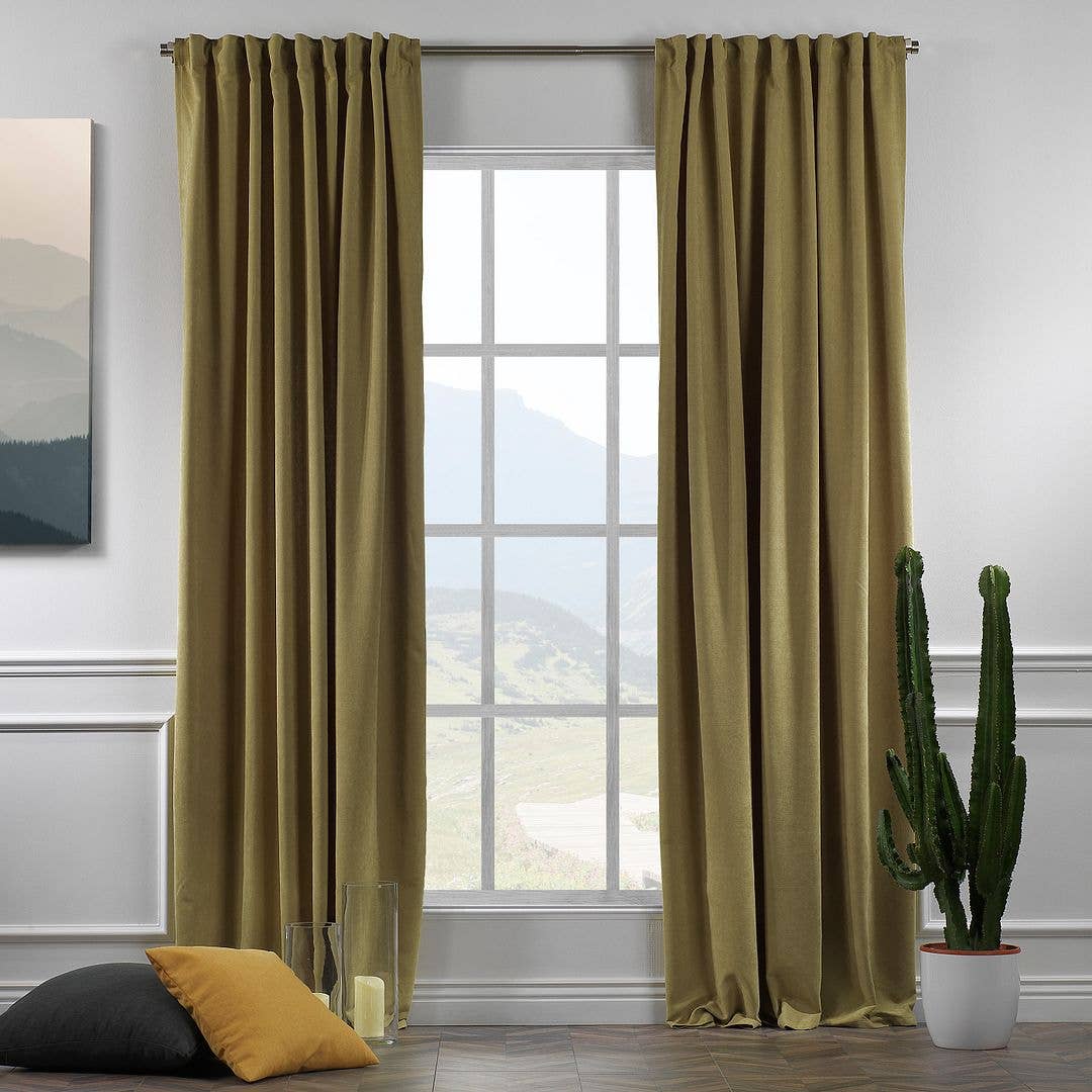 Bes Home Design - Wholesale Curtain - 100" Wide & Extra Long Matte Decorative Custom Size Curtain49