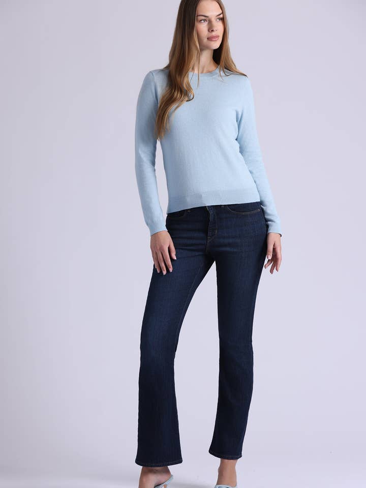 Supima Cotton Cashmere Long Sleeve Crew for wholesale by Minnie Rose