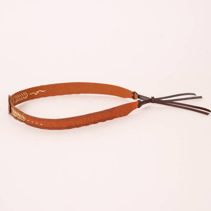 American Hat Makers - Wholesale Bandana - Unisex - Western Concho Hat Band - Style Ottawa Brown6