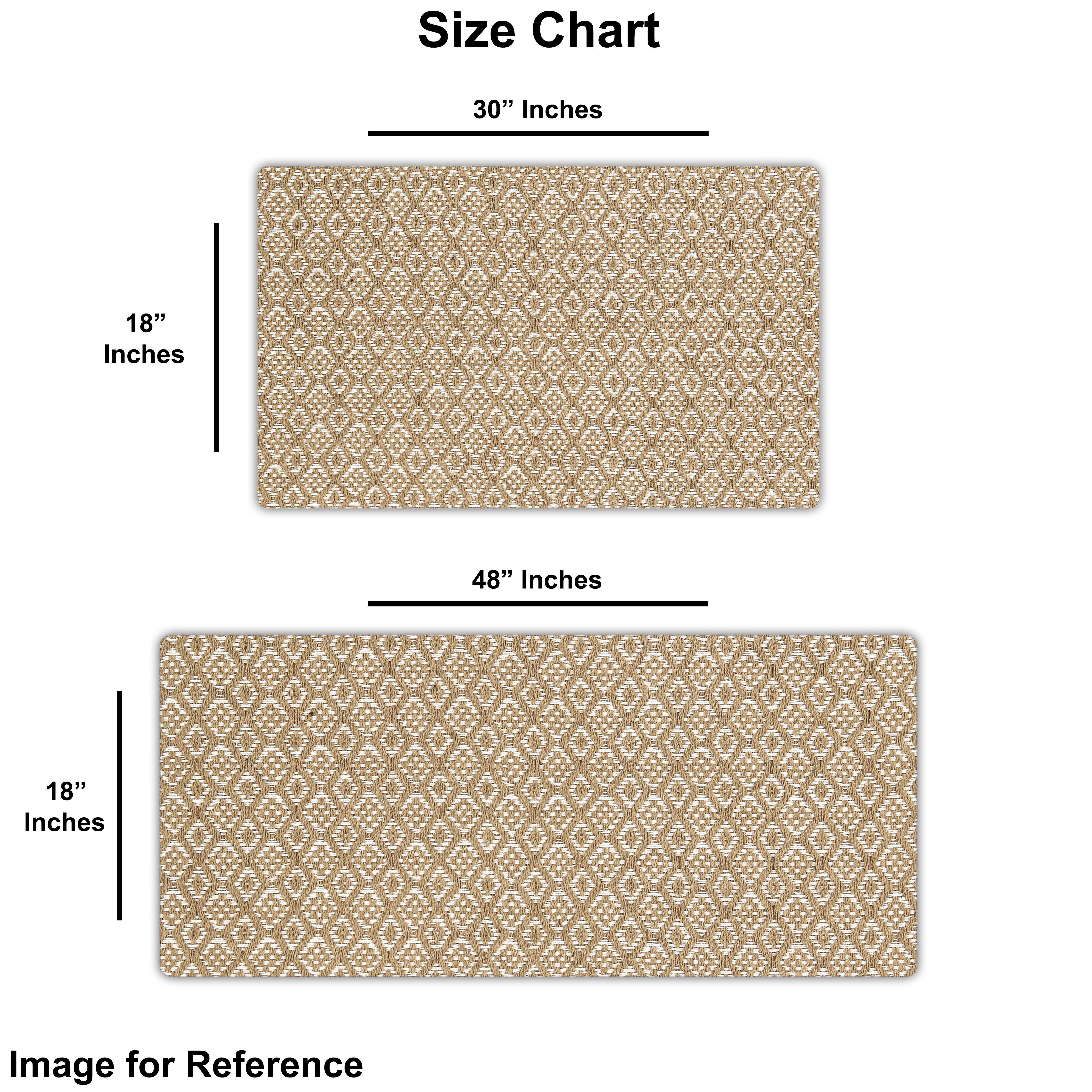 COZY HOMES COLLECTION - Wholesale Floor Mat - Cotton Woven Anti Fatigue Cushioned Kitchen Mat 18X30''2