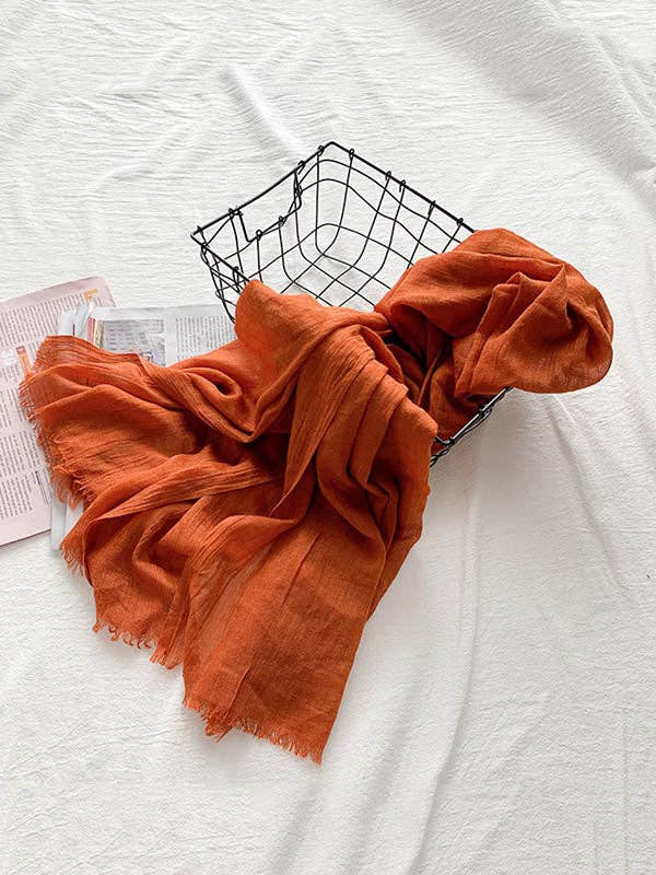 ShieldChic - Wholesale Scarf - Women's - Casual Simple Ramie Cotton 14 Colors Scarf15