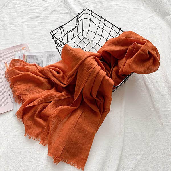 ShieldChic - Wholesale Scarf - Women's - Casual Simple Ramie Cotton 14 Colors Scarf15