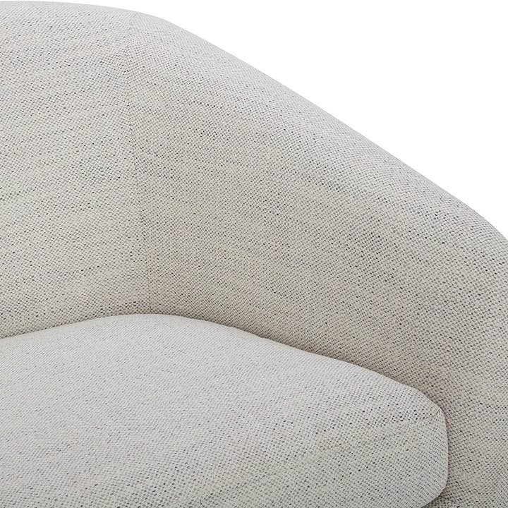 Ivory Swivel Barrel Chair With Plush Foam Back Cushion for wholesale on Faire7
