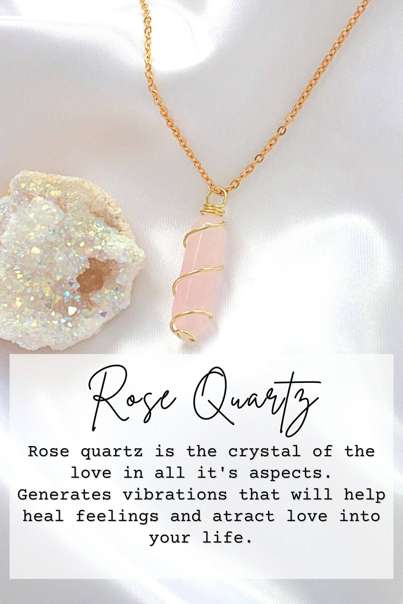 Divine Dulcet - Wholesale Pendant/Charm Necklace - Double-ended Natural Crystals 18 Karats Hand Wired Necklaces4