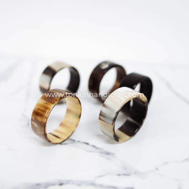Tonkin Handicraft - Wholesale Napkin Ring - Buffalo Horn Short Napkin Ring1