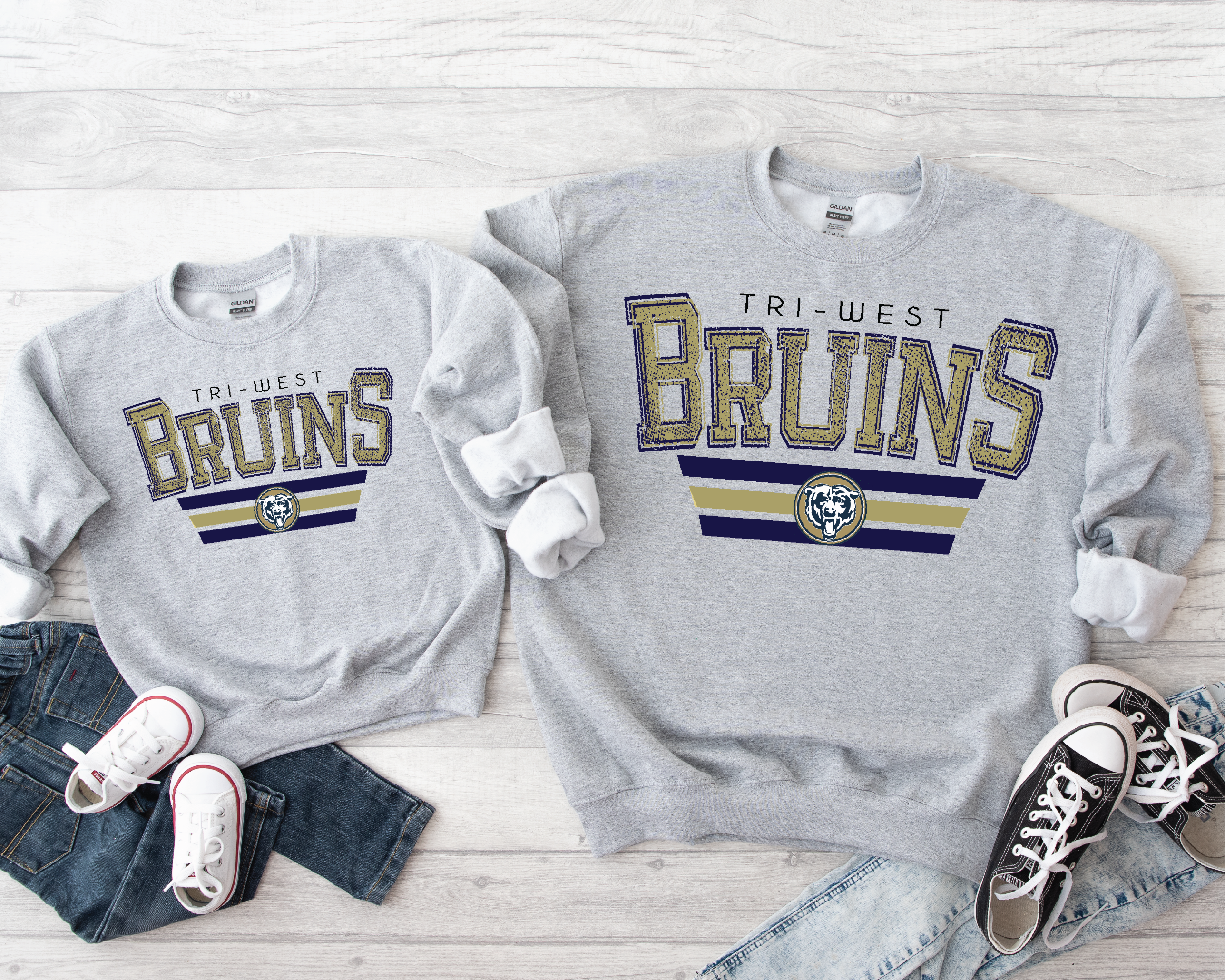 Southern Attitude Designs Inc - Wholesale Graphic Sweatshirt - Unisex - Heidi Malone - Bruins Sweatshirt0