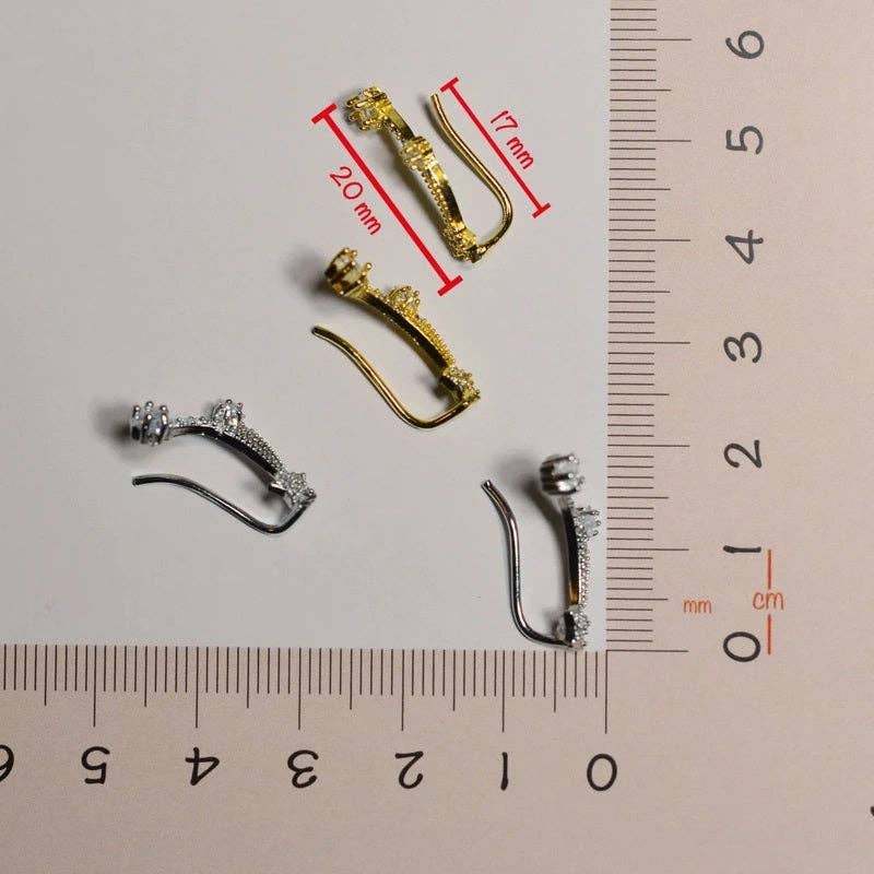 StockJWL - Wholesale Single Earring - Comet Cartilage Piercing Earring for Helix and Tragus Piercings - Gold Color3