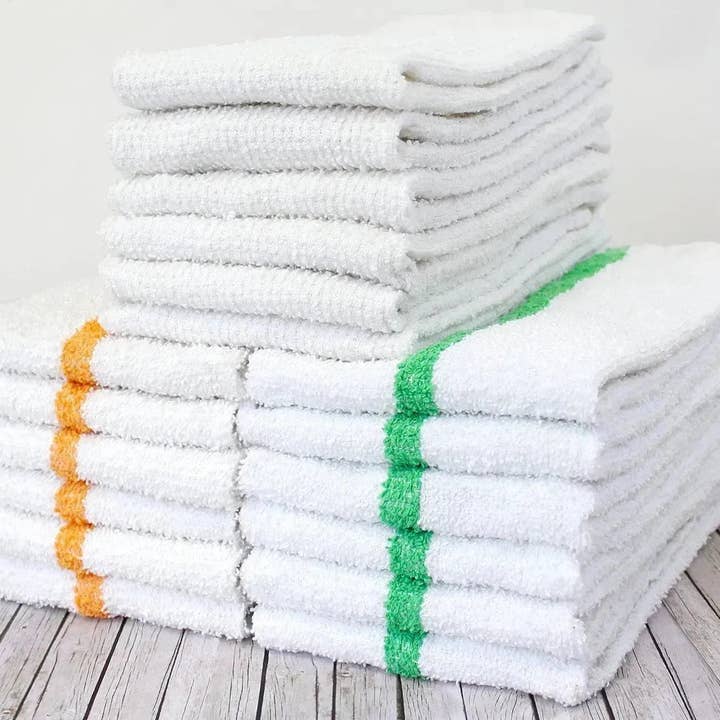 Linge de cuisine en coton uni et éponge pour la vente par Rifz Textiles Inc