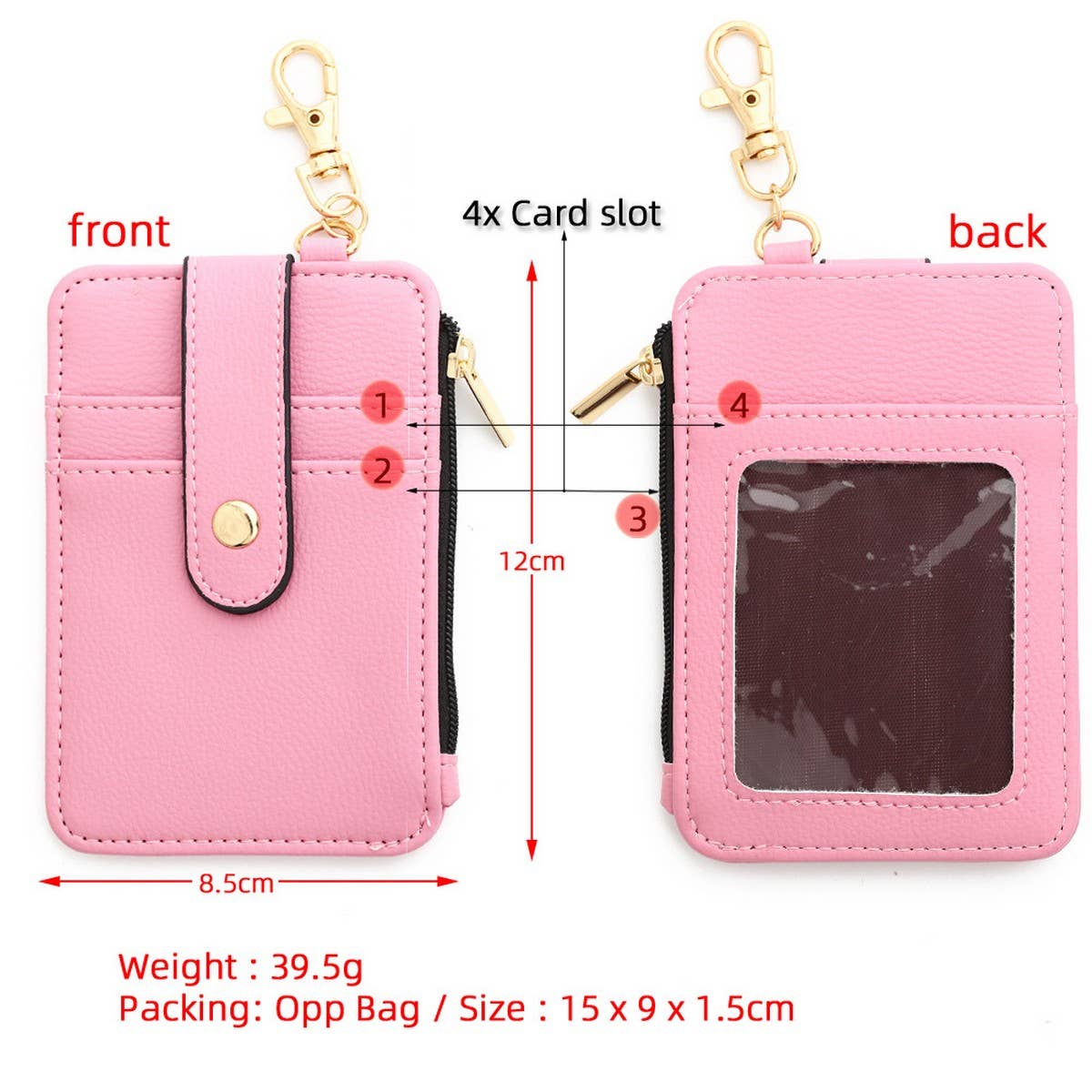 ACCITY - Wholesale Wallet - Women's - FOLDING VERTICAL ZIPPER CARD WALLET_CWAJE06673
