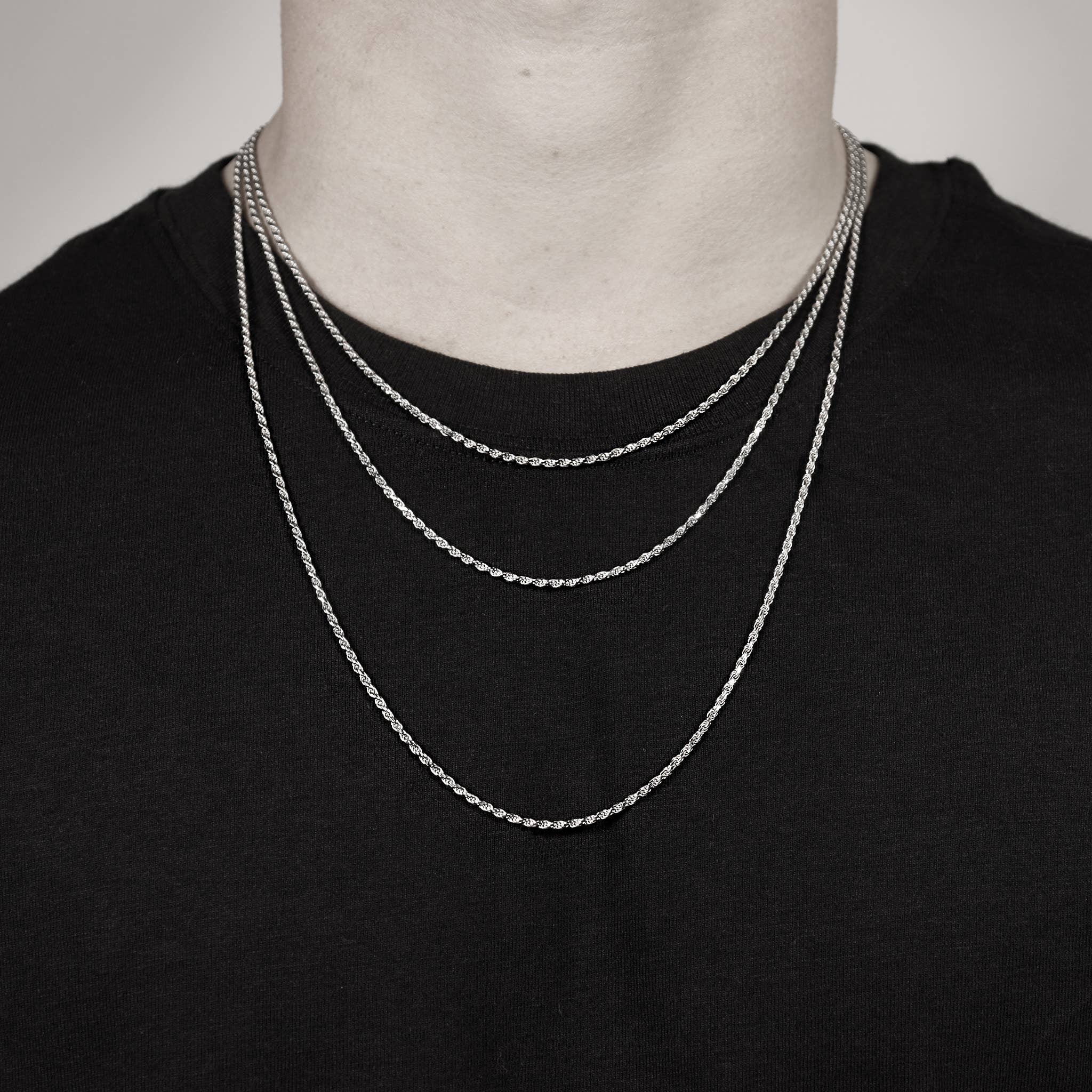 WJW - Wholesale Link & Chain Necklace - Stainless Steel Rope Chain Necklace 5