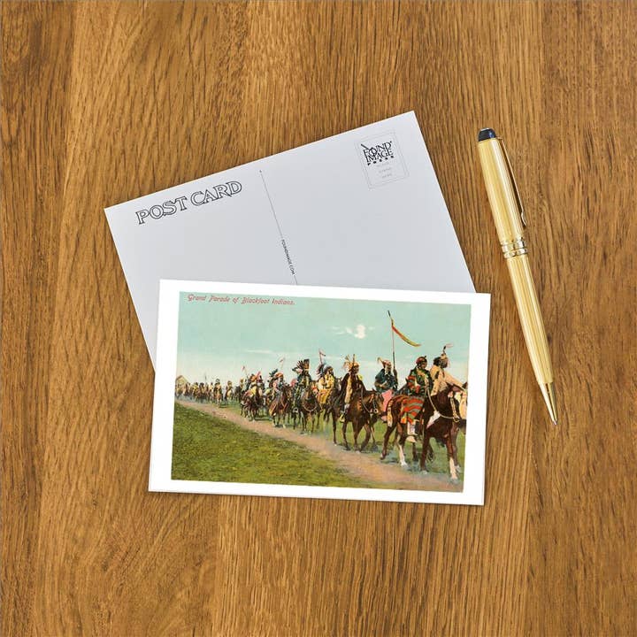 Found Image Press – wholesale Vykort – Vykort NA-76 Svartfotsindianer på stigen