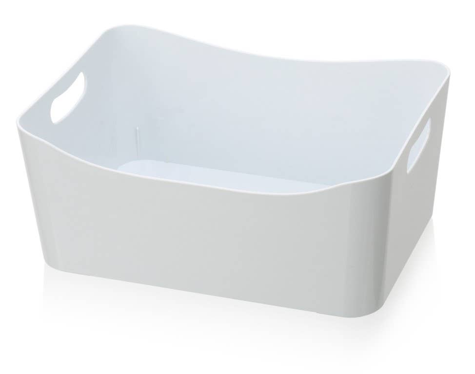 YBM HOME INC. - Vente Bacs de rangement - Bac de rangement ouvert blanc moyen0