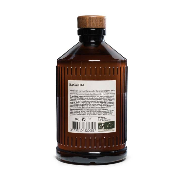 Bacanha USA - Wholesale Cocktail Mix/Syrup - Raw Caramel Syrup - Organic - 13,5 fl. oz.