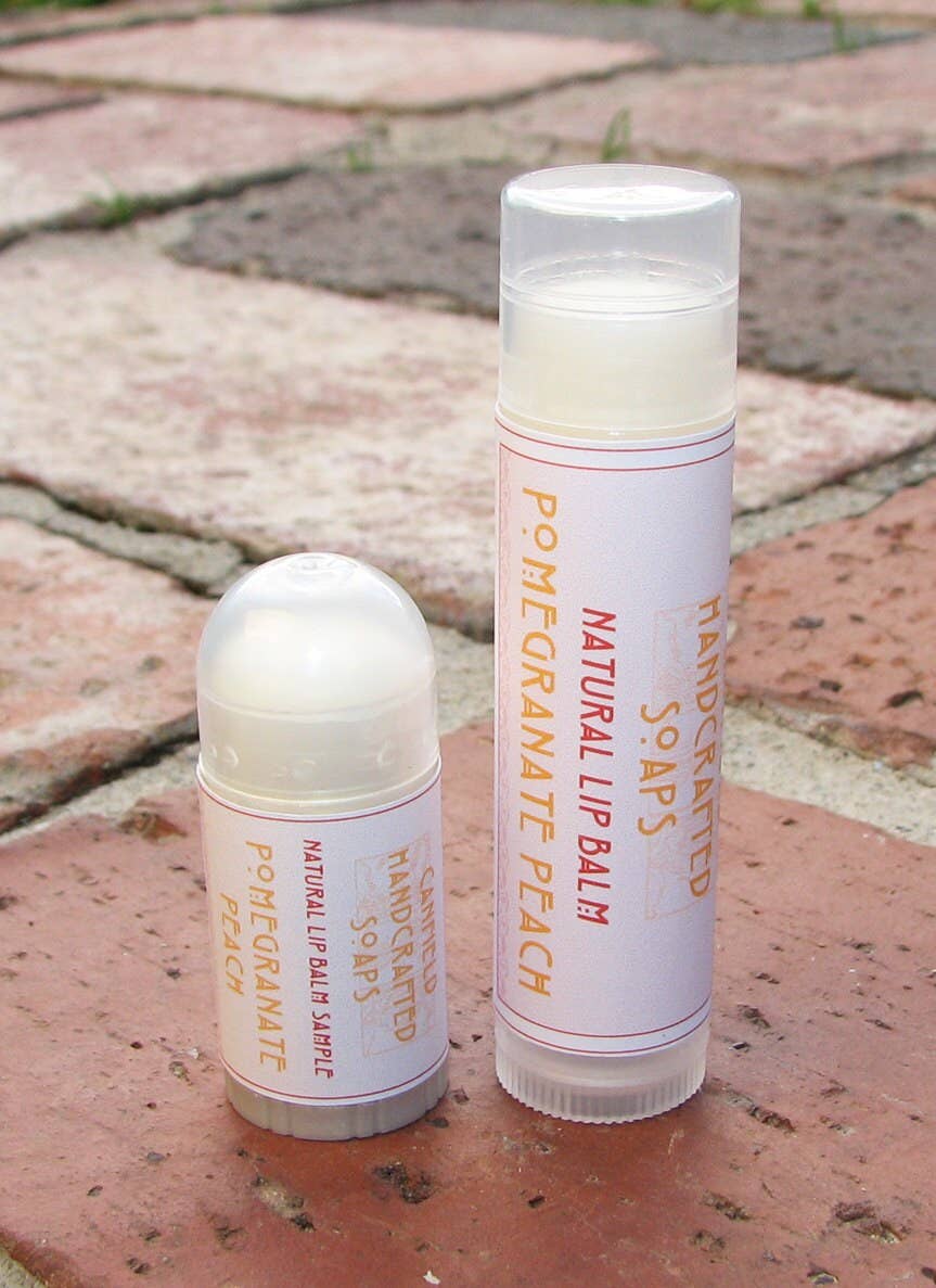 Canfield Handcrafted Soaps - Wholesale Lip Balm - Mini Lip Balm with Shea and Cocoa Butter - Pomegranate Peach2