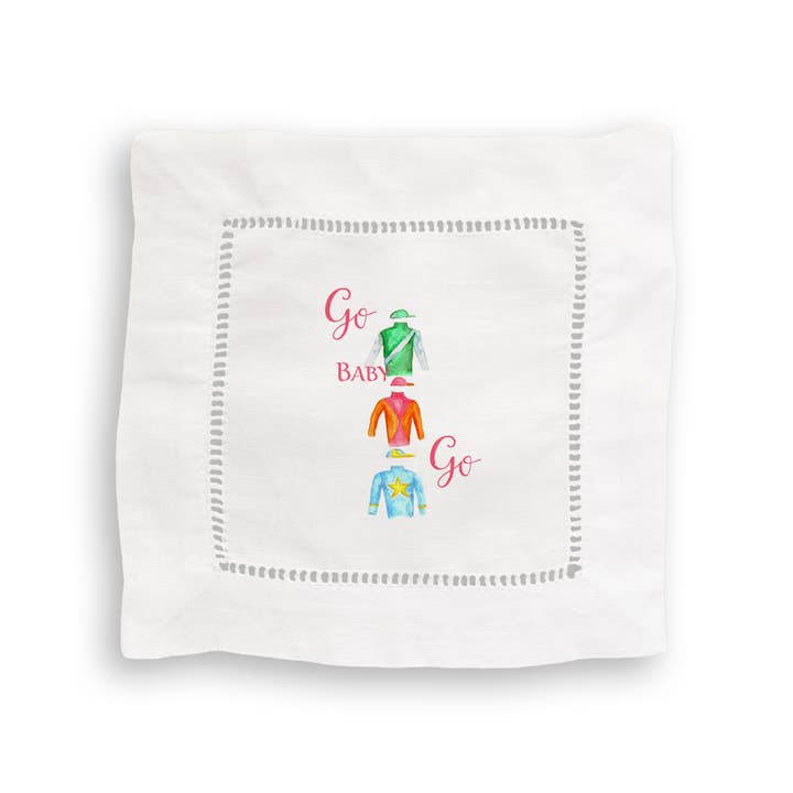 French Graffiti - Wholesale Tea Towel - Jockey Silks Go Baby Go