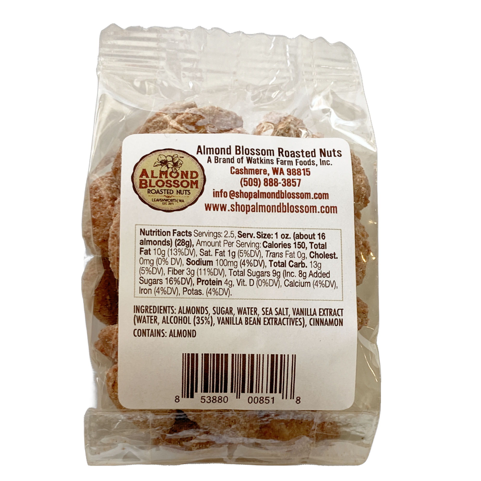 Almond Blossom Roasted Nuts - Wholesale Nuts - Cinnamon Vanilla Almonds1
