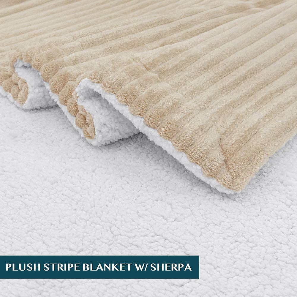 Pavilia - Vente Plaids - Plaid Sherpa côtelé37