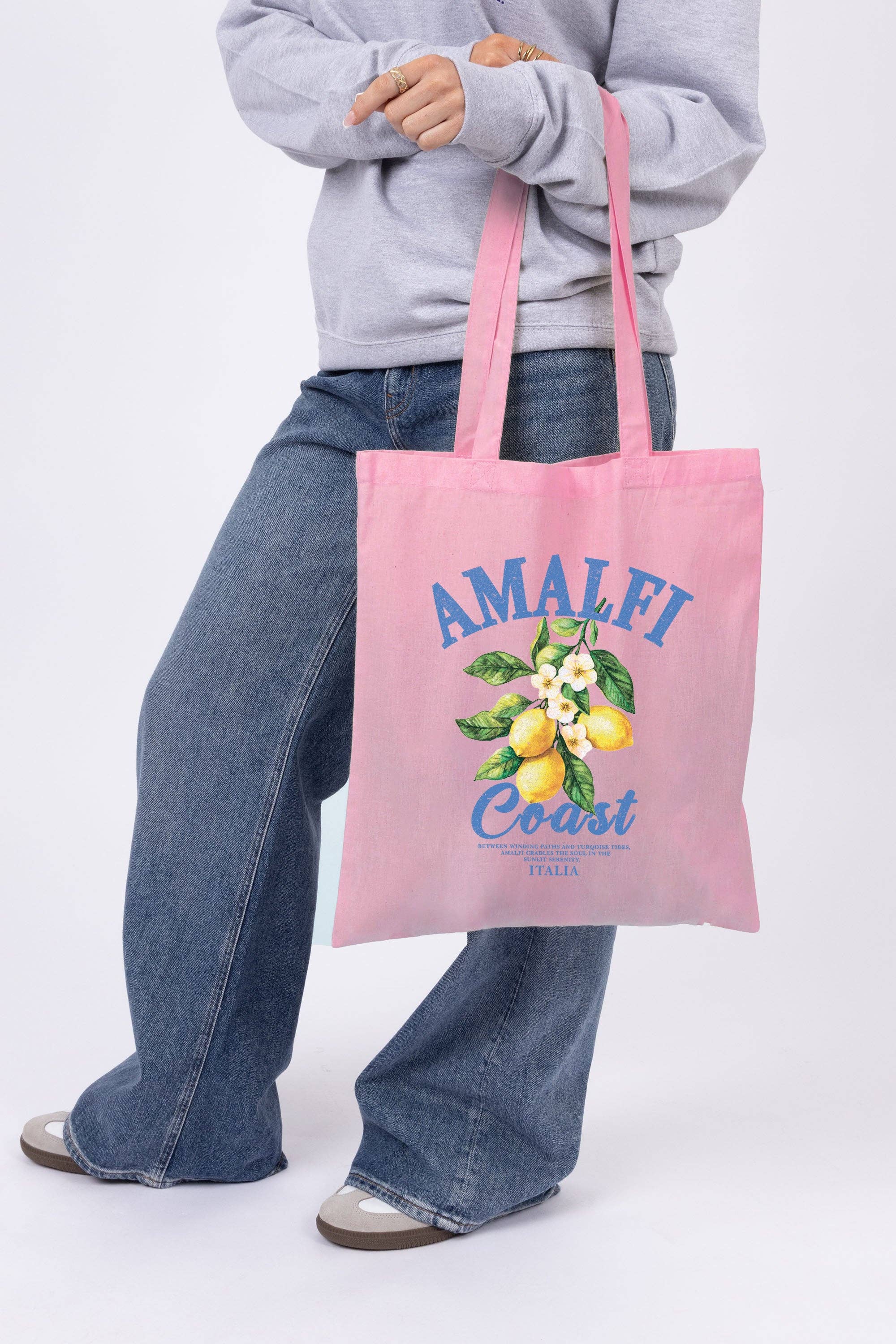 Missi Clothing - Wholesale Bag Strap - Unisex - Amalfi Lemon Printed Cotton Tote Bag1