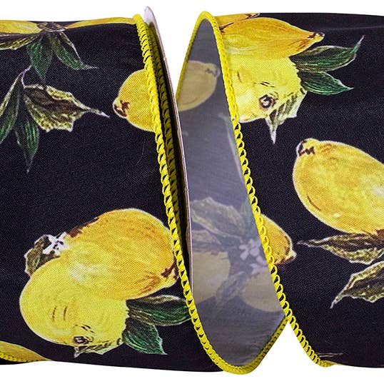 Lemons Reality Wired Edge, Black, 2-1/2 In, 10 Yards for wholesale by RELIANT RIBBON