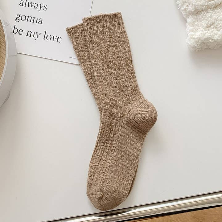 ACCITY - Wholesale Socks - Women's - SIMPLE AND VERSATILE FASHIONABLE MID-CALF SOCKS_CWMS1069