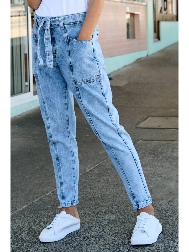 Carolina Lifestyle – wholesale Jeans - Dam – Sabrina slips midja Jeans tvätta blå