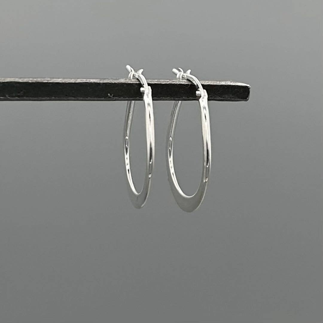 Something Silver - Wholesale Hoop Earrings - Small Graduated Teardrop Hoops1